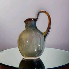 Bill Campbell Pottery Pinched Spout Pitcher Creamer Jug Drip Glaze Signed