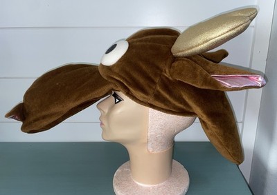 Moose Deer Hat Antler Plush Brown Baseball Style Hat -Hallmark cap