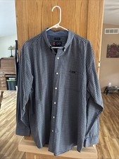 Chaps Easy Care Men’s Dress Shirt. Long Sleeve Plaid. Size-XL
