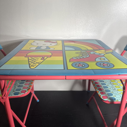 Sanrio Hello Kitty Kinder Kartentisch mit 2 Klappstühlen Möbel Deko Kinder - Bild 5 von 24