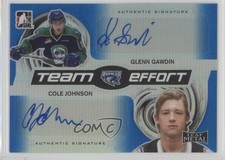 2014 ITG Leaf Metal Blue Prismatic 3/10 Glenn Gawdin Cole Johnson #TE-6 Auto 0c3