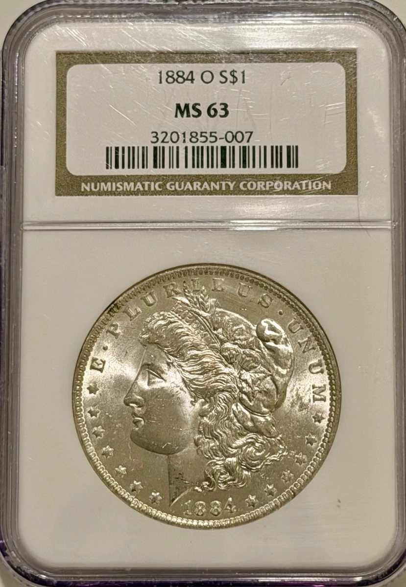 New Orleans Grade MS 63 1884 Year Morgan US Dollars (1878-1921