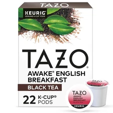 Awake English Breakfast Tea K-Cups, Bold Traditional Breakfast-Style Black Te...