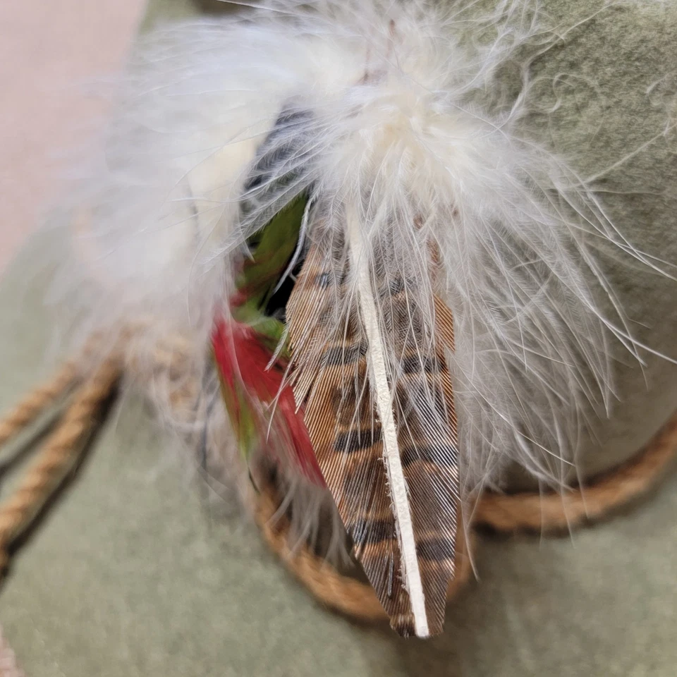 Vintage Betmar New York Green Felt Hat with Feather Accent Festive Fall Womens - Image 2 of 4