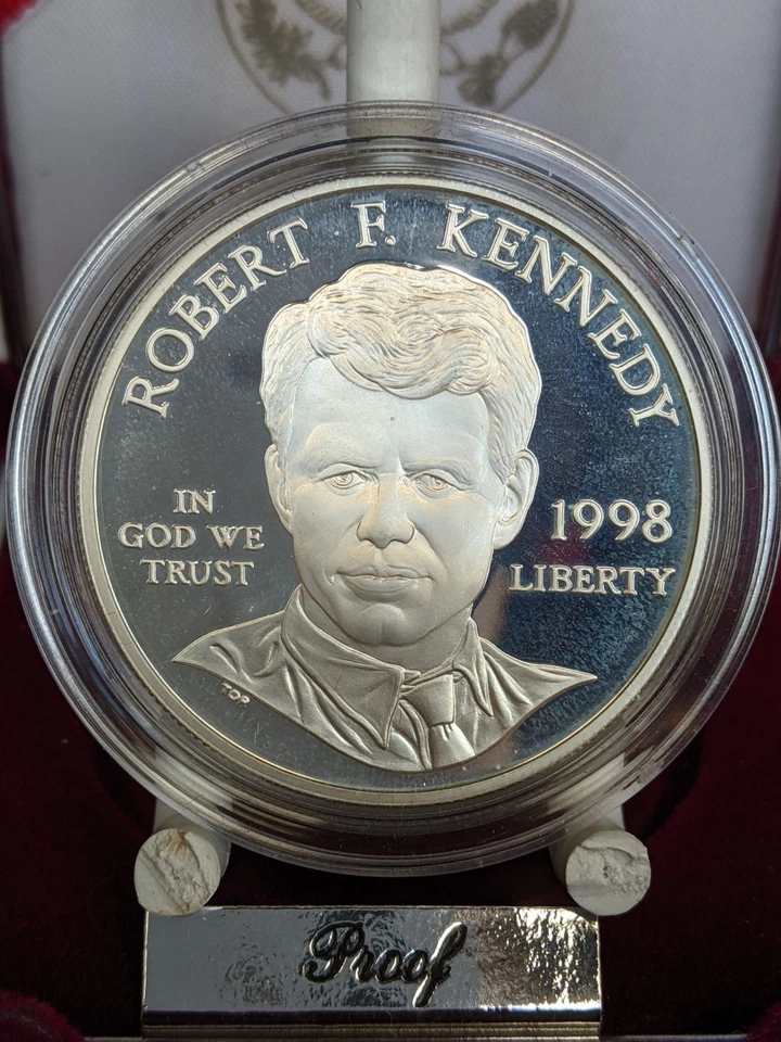 1998 Robert F Kennedy Memorial Commemorative Proof Silver Dollar W/ OGP - Image 2 of 4