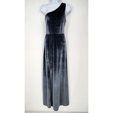 Baltic Born NWT Tatiana Velvet One Shoulder Maxi Dress Womens Medium Slate Blue