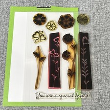 Heart Flowers Photopolymer Clear Stamps Hero Arts CL159