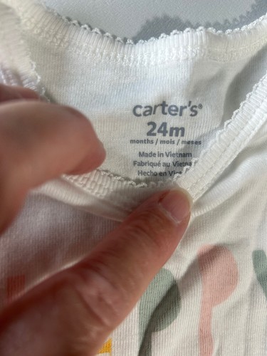 Conjunto de 2 piezas Carters Baby Girl Hoppy Pascua talla 24 M nuevo con etiquetas - Imagen 3 de 5