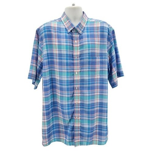NEU Daniel Cremieux Herren XXL Hemd Signature Collection kariert Leinen Tencel