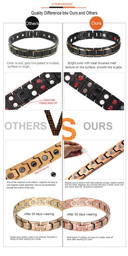 Heart Gol Magnetic Bracelet Women Energy Balance Power Health Bracelet Calm Joy - Picture 9 of 11