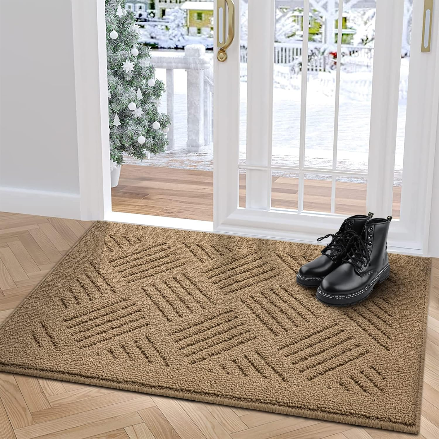 Door Mat Indoor Doormat,Front Back Door Mats Non Slip Entrance Rugs Rubber Backi