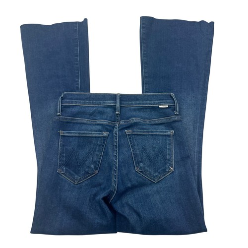 Mother Flared Jeans Womens 24 Blue Denim 5-Pockets Weekender Fray Home Movies
