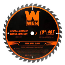 10 In. 40-Tooth Carbide-Tipped Professional Woodworking Saw Blade for Miter Saws