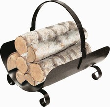 PORTALEGNA PER CAMINO CAMINETTO IN FERRO BATTUTO CM 40X32XH45 (30010)