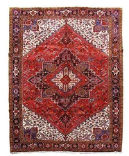 10x13' Red Textured Home Style Perssiaan Herriz Rug 80172