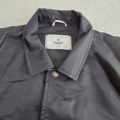 Reigning Champ Bomber Jacket Women's Size S P Black Button-Up Long Sleeve - Picture 11 of 16