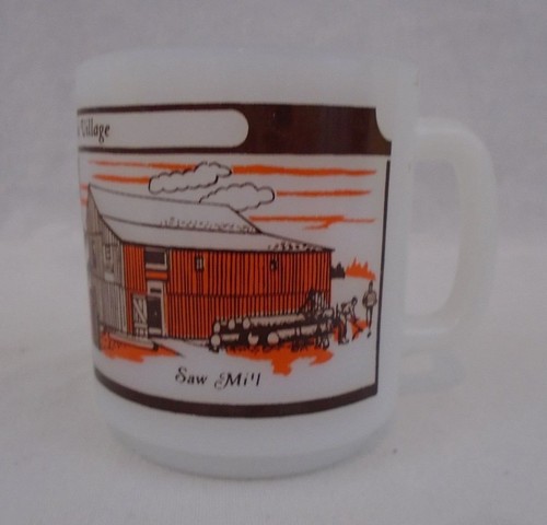 One Vintage Upper Canada Glass bake Milk Glass Stack-able Mug - Picture 2 of 7