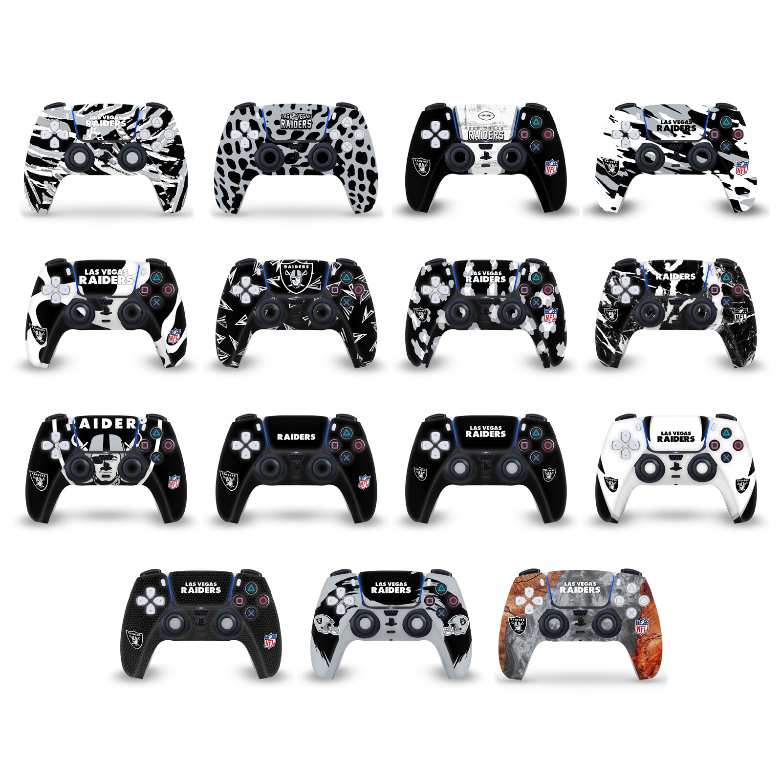 OFFICIAL NFL LAS VEGAS RAIDERS VINYL SKIN FOR PS5 SONY DUALSENSE CONTROLLER