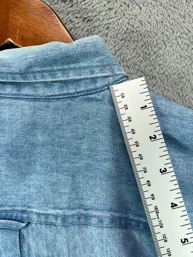 Mens XL Shirts Vintage Durango Denim Devon Jones Button Down Blue Long Sleeve - Picture 7 of 9