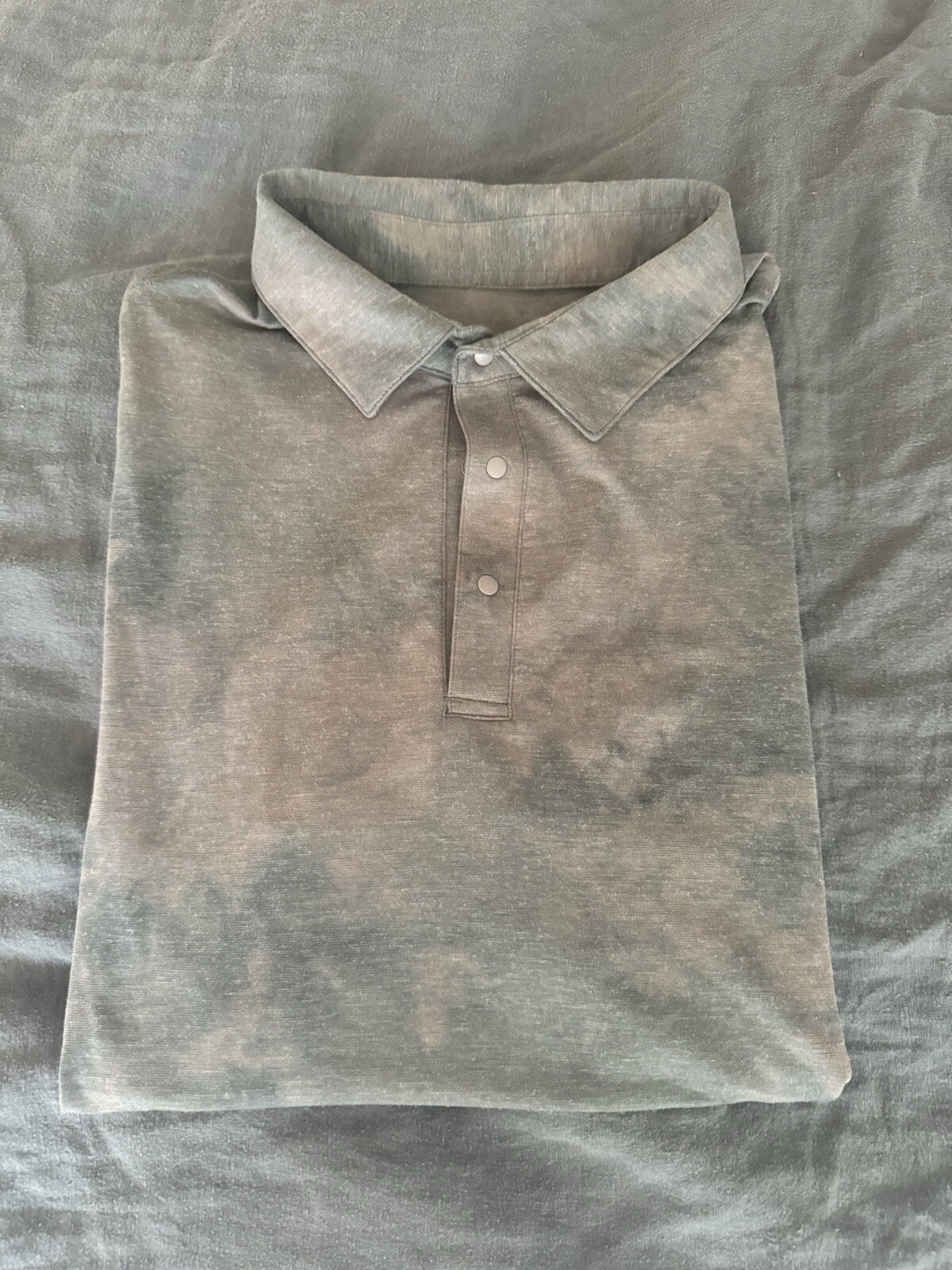 Lululemon Evolution Polo Medium Dark Gray Acid Wa… - image 3