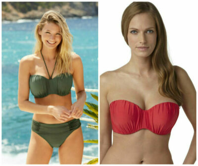 Bravissimo MARINA BIKINI OBERTEIL ODER SLIP IN KHAKI, ROT, BLAU ODER KOBALT (AA-39)