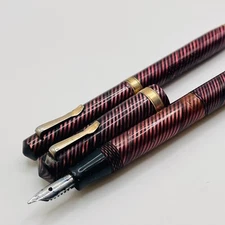Eversharp Bantam Fountain Pen Pencil Red Swirl Celluloid Pattern
