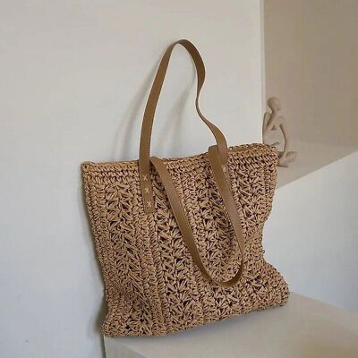 Sand and Sun Tote Summer Boho Vibes Tote Bag Purse, Dark Beige