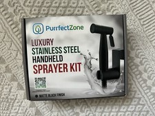 Purrfect Zone Matte Black Stainless Steel Handheld Sprayer Kit