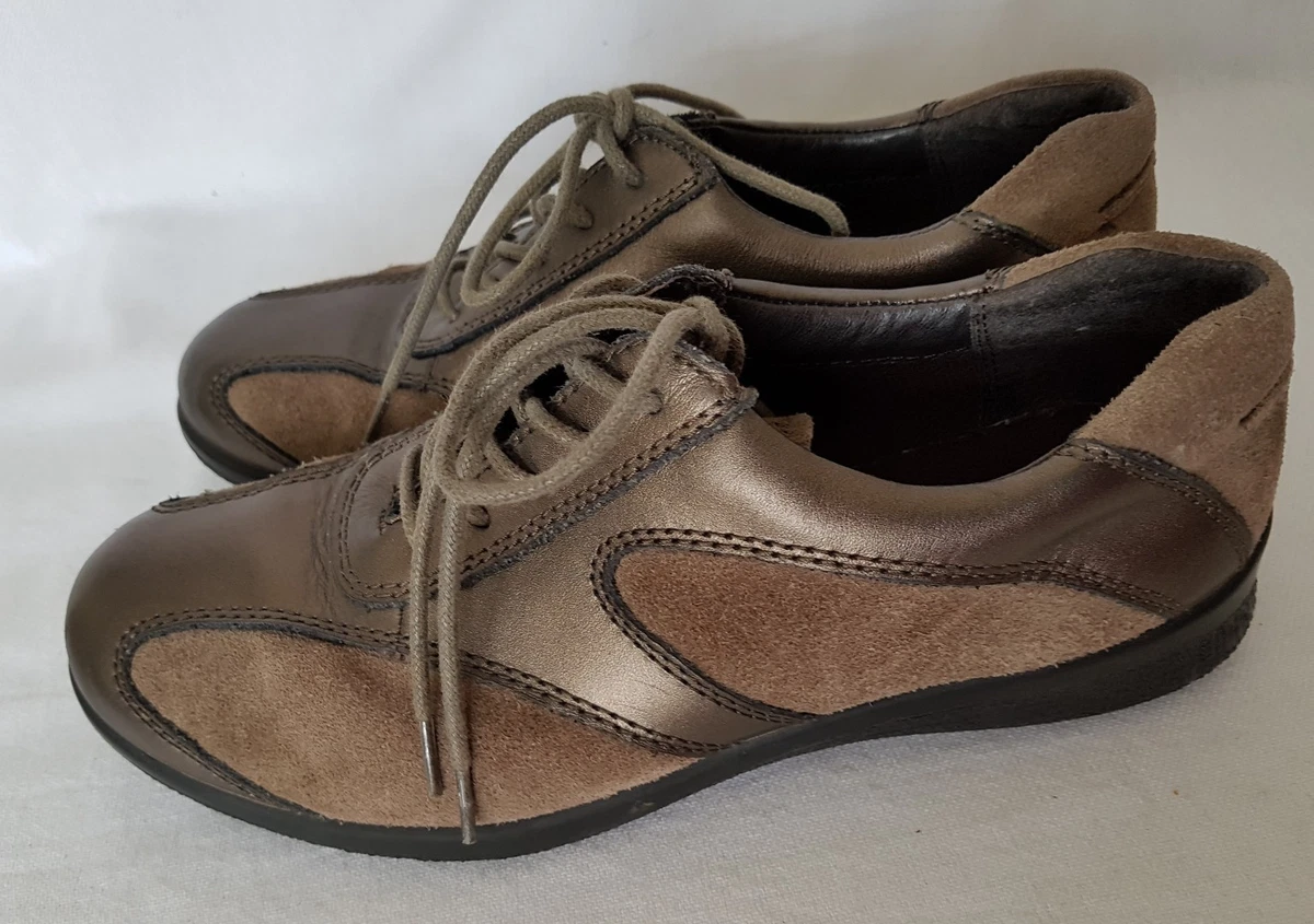 Padders Libby Women s Brown Leather Lace Up Casual Shoe Trainers