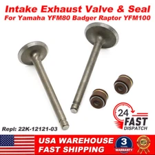 Intake Exhaust Valve & Seal For Yamaha YFM80 Badger 80 Raptor 80 YFM 100 Champ