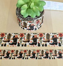 7/8  1.5" 1 YD Cowboy Boots Grosgrain Ribbon Country Western Cowboy Hat