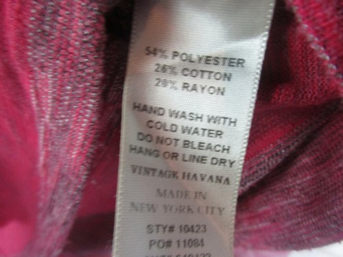 Soul Cycle womens size M Red Striped Vintage Havana Knit Batwing Long Sleeve Top - Picture 6 of 6