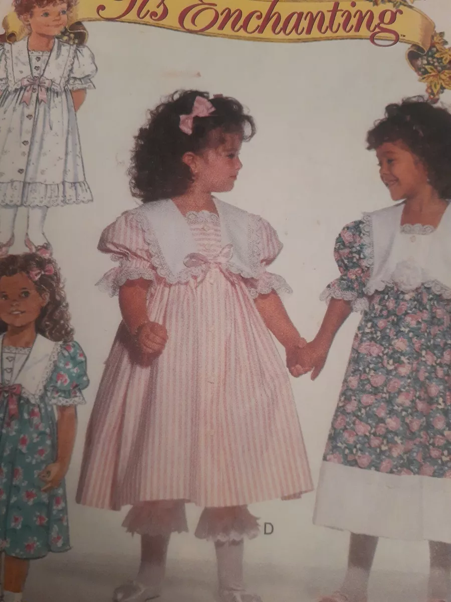 Dress Pantaloons Butterick Sewing Pattern 3272 Girls 2 3 4 Cut Its