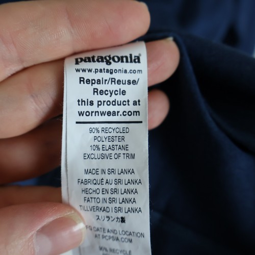 Patagonia Baselayer Top Womens Small Blue Pack Out Half Zip Athleisure Light - Picture 10 of 14