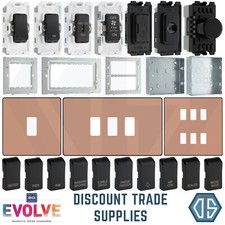BG Evolve Polished Copper Custom Grid Plate Switch Components