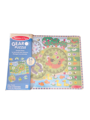 Lernspielzeug für Kinder Melissa and Doug Zahnrad Puzzle aus Holz, 24-teilig Neu