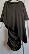 Last Tango Versatile Tunic Dress jersey black 3/4 sleeves woman Sz M USA made