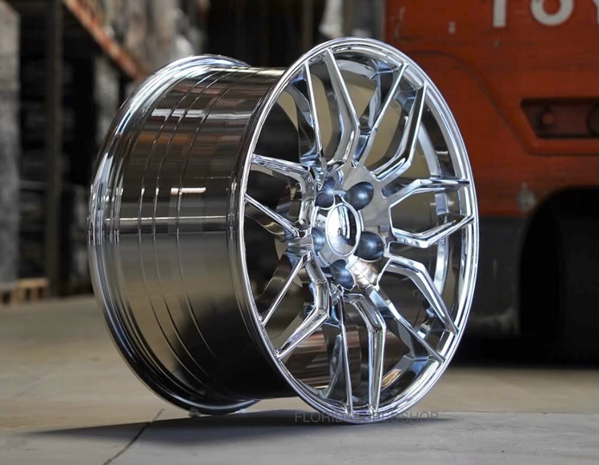2005-2013 C6 Corvette C8 Z06 Style Chrome Wheels FITS C6 BASE/Z51 18x8 ...