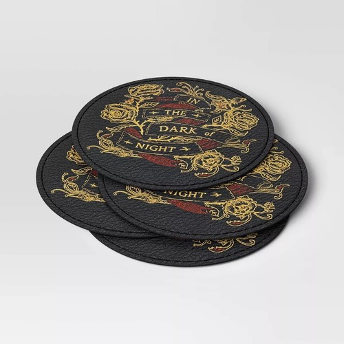 Getränke Untersetzer Rutschfest Tasse Matte Pad 4 Stück Rund Halloween Gothic Dekor Ziel