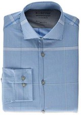 Calvin Klein Men Long Sleeve Xtreme Slim Fit Dress Shirt, Cadet Blue, Sz M 34/35