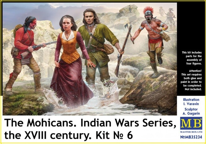 Master Box MB35234 - 1/35 The Mohicans. Indian Wars Series The XVIII Century. Ki