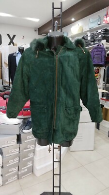 MONTONE SHEARLING Women Woman Green Genuine Leather VINTAGE size 42 MON 495 LZ