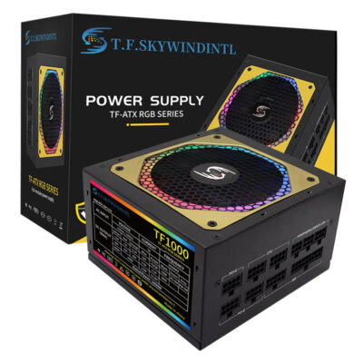 1000W ATX PC Netzteil LED Lüfter RGB PSU Silent SATA IDE Gaming Netzteile