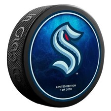 Seattle Kraken Unsigned Inglasco Team Logo Hockey Puck - Limited Edition 2020