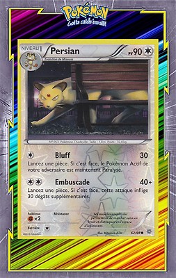 Persian Reverse - XY7:Antiker Ursprung - 62/98 - Neue Französische Pokemon Karte