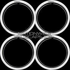 SET OF 4 13" CHROME WHEEL TRIM RINGS BEAUTY RIM RING GLAMOUR BANDS STEEL RIMS