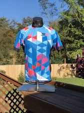 Nine Bull Cycling Shirt XL Full Zip Up Bike Multi Color NWT Unisex Pocket Mesh