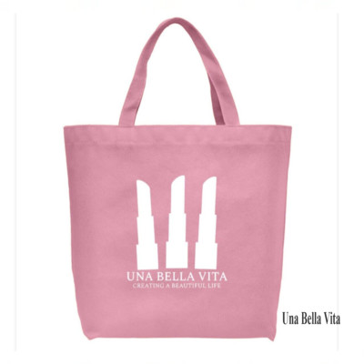 Una Bella Vita Pink Shopping Tote Bags Eco Friendly Reusable Recyclable Gift.