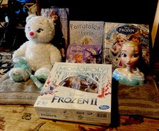 Mix Lot Of 8 Monopoly Disney Frozen 2 Board Game New/Plush Teddy  & 2 Books