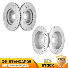 Front Rear Drilled Slotted Disc Brake Rotors for Subaru Forester XV Crosstrek